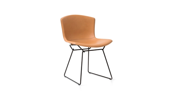 Sedia Knoll Bertoia Leather-Covered Side Chair