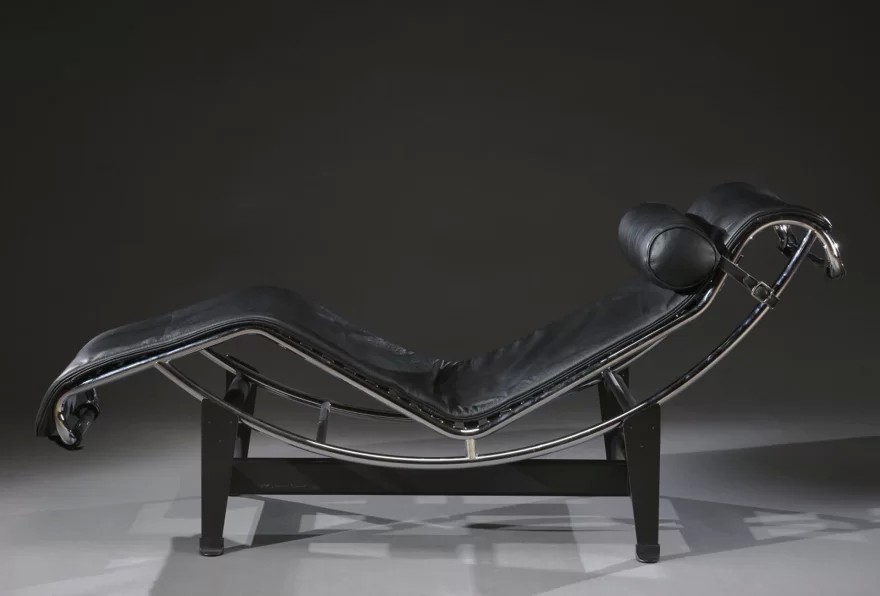 Cassina 4 Chaise Longue À Règlage Continu, Noire, Durable